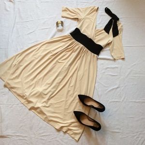 Aline, maxi dress w/ black tie belt (dress only)